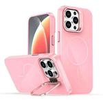 For iPhone 14 Pro Max Bright Color Imitation Camera Bracket Magsafe Phone Case(Pink)