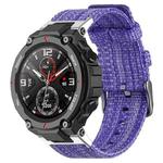 For Amazfit T-Rex 3 xDfind Nylon Canvas Watch Band(Dark Purple)