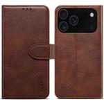 For iPhone 17 Pro Max GUSSIM Magnetic Horizontal Flip Leather Phone Case(Dark Brown)