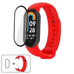 For Xiaomi Smart Band 10 / 10 NFC Solid Color Silicone Watch Band with 3D Curved Film(Red)