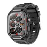 GTS9 1.96 inch TFT Screen Outdoor Rugged Smart Watch 3ATM Waterproof(Black+Black)
