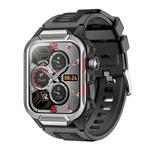 GTS9 1.96 inch TFT Screen Outdoor Rugged Smart Watch 3ATM Waterproof(Dark Grey+Black)