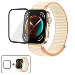 For Huawei Watch Fit 3 Nylon Loop Hook and Loop Fastener Watch Band with 3D Curved Film(Milky White)