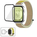 For Huawei Watch Fit 4 Nylon Hook and Loop Fastener Watch Band with 3D Curved Film(Camel)