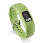 For Garmin Vivofit 4 xDfind Silver Buckle Silicone Sport Watch Band, Size:L(Lime)