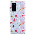 For Huawei P40 Christmas Pattern TPU Protective Case(Snowman Bird)