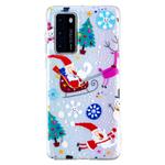 For Huawei P40 Christmas Pattern TPU Protective Case(Pink Deer Santa Claus)