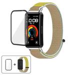 For Huawei Band 9 / 9 NFC Nylon Hook and Loop Fastener Watch Band with 3D Curved Film(Camel)