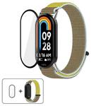 For Xiaomi Smart Band 10 / 10 NFC Nylon Hook and Loop Fastener Watch Band with 3D Curved Film(Camel)
