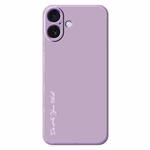 For iPhone 16 Do As You Wish A1440 Fine Hole Straight Edge Silicone Phone Case(Purple)