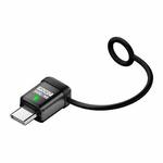 240W USB-C / Type-C Port Full-Function Aluminum Alloy Adapter with Lanyard, Style:Straight Head(Black)