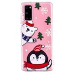 For Samsung Galaxy S20 Christmas Pattern TPU Protective Case(Penguin Bear)