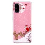 For Samsung Galaxy S20 Christmas Pattern TPU Protective Case(Brown Deer Santa Claus)