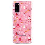 For Samsung Galaxy S20+ Christmas Pattern TPU Protective Case(Snowman Bird)