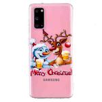 For Samsung Galaxy S20+ Christmas Pattern TPU Protective Case(Snowman Elk)
