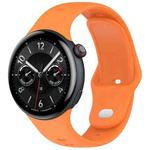 For vivo Watch 5 xDfind Silver Buckle Pure Color Silicone Watch Band(Orange)