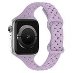 For Apple Watch 38 / 40 / 41 / S10 42mm xDfind Butterfly Buckle Braid Silicone Watch Band(Lavender Purple)