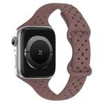 For Apple Watch 38 / 40 / 41 / S10 42mm xDfind Butterfly Buckle Braid Silicone Watch Band(Smoke Purple)