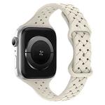 For Apple Watch 42 / 44 / 45 / 46 / 49mm xDfind Butterfly Buckle Braid Silicone Watch Band(Starlight)