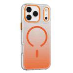 For iPhone 17 Pro Max Mutural Ice Series MagSafe Gradient Matte PC Hybrid TPU Phone Case(Orange)