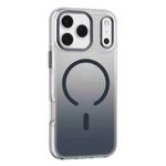 For iPhone 17 Pro Max Mutural Ice Series MagSafe Gradient Matte PC Hybrid TPU Phone Case(Dark Blue)