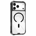 For iPhone 17 Pro Mutural Clear Armor Series MagSafe PC Hybrid TPU Phone Case(Black)