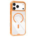 For iPhone 17 Pro Mutural Clear Armor Series MagSafe PC Hybrid TPU Phone Case(Orange)
