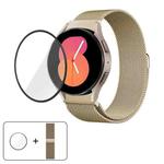 For Samsung Galaxy Watch6 40mm Milanese Magnetic Stainless Steel Watch Band with 3D Curved Film(Gold)