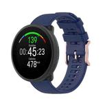 For POLAR Polar Dot Textured Silicone Watch Band, Size: Free Size(Midnight Blue)