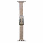 For Apple Watch 42mm / 41mm / 40mm / 38mm Magnetic Buckle 14mm Plain Genuine Leather Watch Band(Milk Apricot)