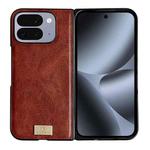For Google Pixel 10 Pro Fold Crazy Horse Pattern Leather Phone Case(Coffee)