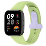 For Xiaomi Redmi Watch 3 xDfind T-buckle Silicone Watch Band(Lemon + Light Purple)