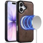 For iPhone 16 LC.IMEEKE L6 Series MagSafe Magnetic Phone Case(Coffee)