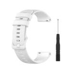 For Garmin Forerunner 745 Small Grid Quick Release Watch Band with Screwdriver, Size: Free Size 22mm(White)