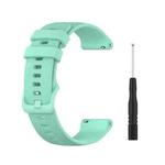 For Garmin Forerunner 745 Small Grid Quick Release Watch Band with Screwdriver, Size: Free Size 22mm(Teal)