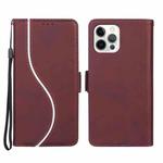 For iPhone 12 Pro Max Side Buckle S Curve Leather Phone Case(Red)
