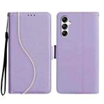 For Samsung Galaxy A36 5G Side Buckle S Curve Leather Phone Case(Purple)