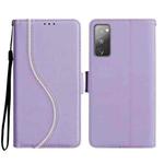 For Samsung Galaxy S20 FE Side Buckle S Curve Leather Phone Case(Purple)