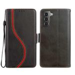 For Samsung Galaxy S21+ 5G Side Buckle S Curve Leather Phone Case(Black)