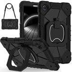 For Lenovo Tab K9 / Tab One TB-305FU Contrast Color Robot Silicone Hybrid PC Tablet Case(Black)