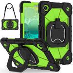 For Lenovo Tab K9 / Tab One TB-305FU Contrast Color Robot Silicone Hybrid PC Tablet Case(Black Yellow Green)