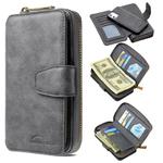 For iPhone 12 mini Detachable Multifunctional Horizontal Flip Leather Case with Card Slots & Zipper Wallet & Photo Frame(Grey)