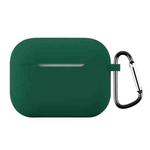 For AirPods Pro 3 Silicone Earphone Protective Case with Hook Thickness: 1.3mm(Forest Green)