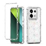 For Redmi Note 13 Pro 5G Transparent Acrylic Laser Paper Phone Case(Snowflake)