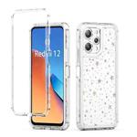 For Redmi 12 5G / 4G Transparent Acrylic Laser Paper Phone Case(Stars)