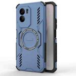 For Xiaomi Poco M7 4G 169mm Butterfly Armor MagSafe Magnetic Ring Shockproof Phone Case(Blue)
