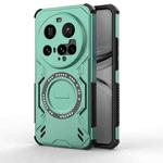 For Xiaomi 15 Ultra 5G Butterfly Armor MagSafe Magnetic Ring Shockproof Phone Case(Light Green)