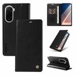 For Xiaomi POCO M7 4G 169mm YIKATU YK-006 Litchi Texture Ultra-thin Strong Magnet Leather Phone Case(Black)