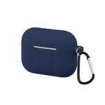 For AirPods Pro 3 2.0mm Butterfly Pattern Silicone Earphone Case with Hook(Midnight Blue)
