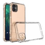 For iPhone 11 Straight Edge Dual Bone-bits Shockproof TPU Clear Case